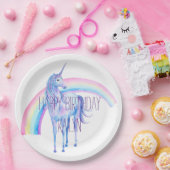 Weißes Einhorn Pappteller (Party)