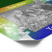 Weißes Einhorn Rainbow Foto Rahmen (Ecke)