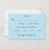 Weißes Einhorn Rosa Blume Blau RSVP Karte (Vorderseite)