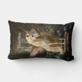 Weißes Einhorn Rosa Schmetterling Flügel Fairy Hor Lendenkissen (Rückseite)