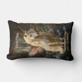 Weißes Einhorn Rosa Schmetterling Flügel Fairy Hor Lendenkissen (Vorderseite)