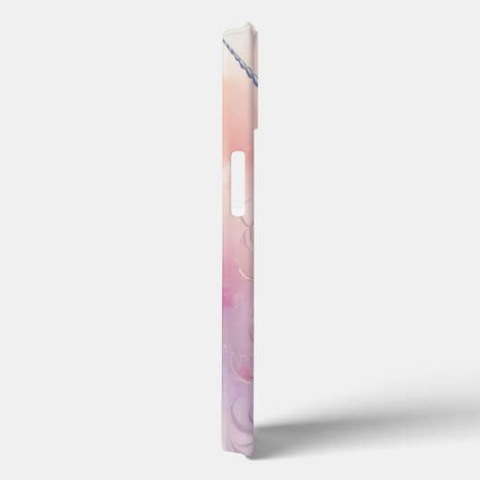 Weißes Einhorn Silver Horn Pastel iPhone Cover (Rückseite / Rechts)