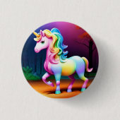 Weißes Einhornpferd-37474 Button (Vorderseite)