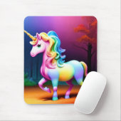 Weißes Einhornpferd-37474 Mousepad (Mit Mouse)