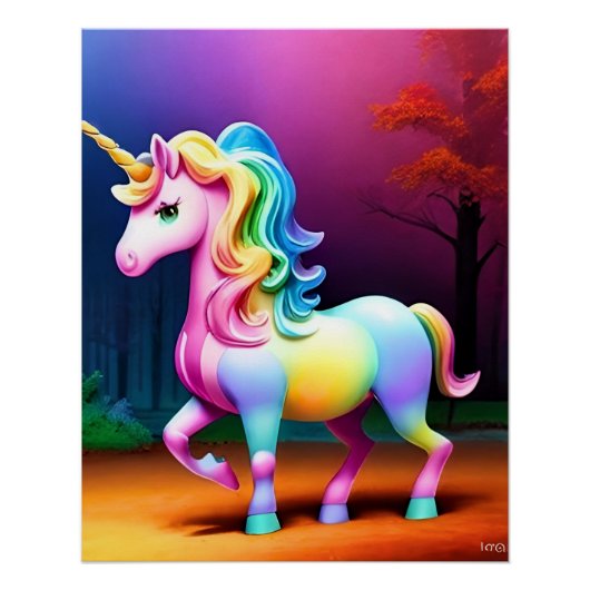 Weißes Einhornpferd-37474 Poster (Vorderseite)