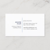 Weißes Elefantenlogo mit Paisley-Muster Visitenkarte (Rückseite)