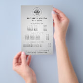 Weißes Elegant | Flyer des einfachen Salon Service (Handgriff)