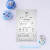 Weißes Elegant | Flyer des einfachen Salon Service (Einzeln)