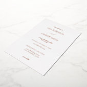 Weißes Elegant Folieneinladung (Gedreht)