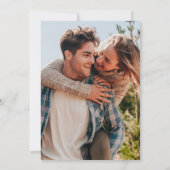 Weißes elegantes, handgezeichnetes botanisches Hoc Save The Date (Rückseite)