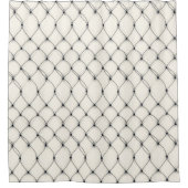 Weißes elegantes Muster Duschvorhang (Vorderseite)