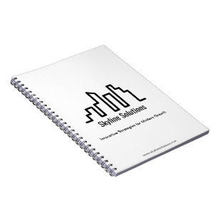 Weißes elegantes Notebook mit Minimalistischem Des Notizblock
