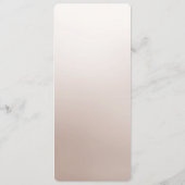 Weißes Elfenbein-Blumenmenü Menükarte (Rückseite)