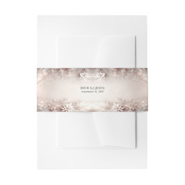 Weißes Elfenbeinbläschen Einladung Bauchband Einladungsbanderole