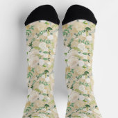 Weißes Elfenbeingewölbe Aquarellfarben Beige Socken (Oben)