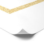 Weißes Elfenbeingold gerahmtes Abendessen in der P Poster (Ecke)