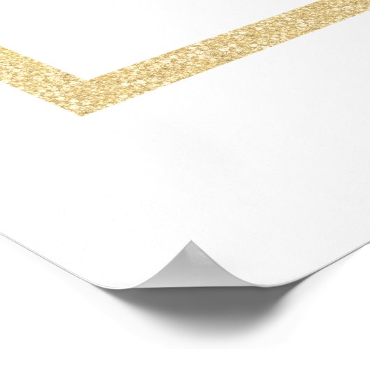 Weißes Elfenbeingold gerahmtes Abendessen in der P Poster (Ecke)