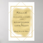 Weißes Elfenbeingold gerahmtes Abendessen in der P Poster (Vorne)