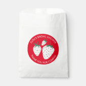 Weißes Erdbeeren Pineberry BRAUTPARTY Custom Geschenktütchen (Vorderseite)
