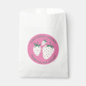 Weißes Erdbeeren Pineberry BRAUTPARTY Custom Geschenktütchen (Vorderseite)