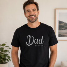 Weißes Established Dad T-Shirt mit Schriftzug