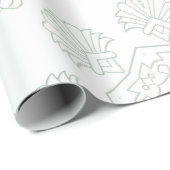 Weißes ethnisches Muster Geschenkpapier (Rolleneckpunkt)