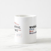 "Weißes Etikett"/"Verantwortungsvolle Trinkgefäße Kaffeetasse (Mittel)