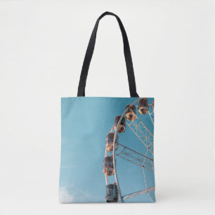 Weißes Fährrad am Morgen Tasche