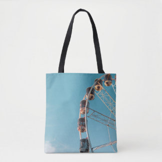 Weißes Fährrad am Morgen Tasche