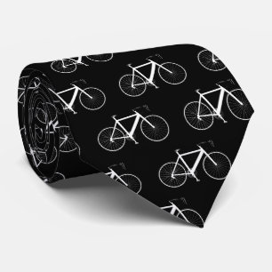 Weißes Fahrrad auf schwarz Krawatte