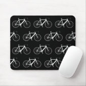 Weißes Fahrrad auf schwarz Mousepad (Mit Mouse)