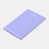 Weißes Fahrrad auf Veilchen Post-it Klebezettel (angewinkelt)