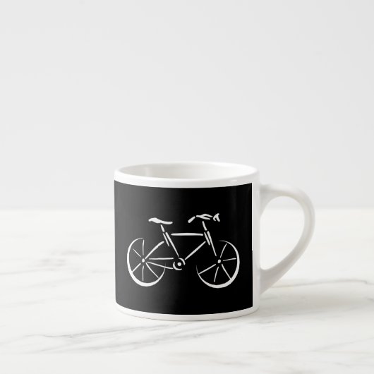 Weißes Fahrrad Espressotasse (Rechts)