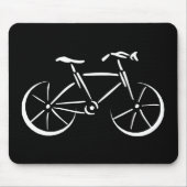 Weißes Fahrrad Mousepad (Vorne)