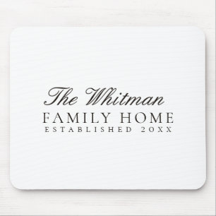 Weißes Familienheim Mousepad