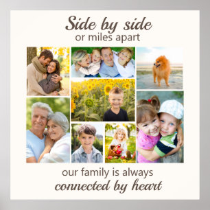 Weißes Familiensouvenir-Fotocollagen-Template mit Poster