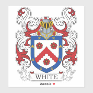 Weißes Familienwappen Aufkleber