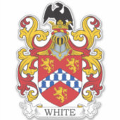 Weißes Familienwappen Aufkleber (Vorderseite)
