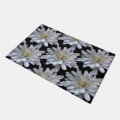 Weißes Farbmuster, weiße Blume Fußmatte (Schrägansicht)