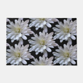 Weißes Farbmuster, weiße Blume Fußmatte (Vorderseite)