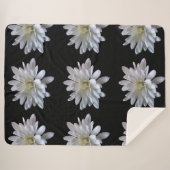 Weißes Farbmuster, weiße Blume Sherpadecke (Vorderseite (Horizontal))