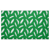 Weißes Federprint auf Jadegrün Stoff (Fat Quarter (45,7 x 55,9 cm))