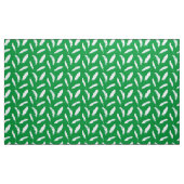Weißes Federprint auf Jadegrün Stoff (Yard (91,4 cm))