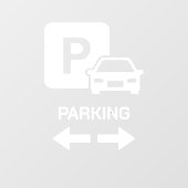 Weißes, feines Parkgelände Fensteraufkleber (Blatt)