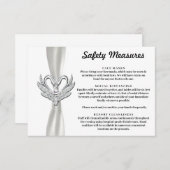 Weißes Flachband - Silberschwänze - Sicherheitsmaß Begleitkarte (Vorne/Hinten)