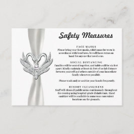 Weißes Flachband - Silberschwänze - Sicherheitsmaß Begleitkarte