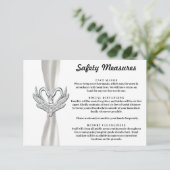 Weißes Flachband - Silberschwänze - Sicherheitsmaß Begleitkarte (Stehend Vorderseite)