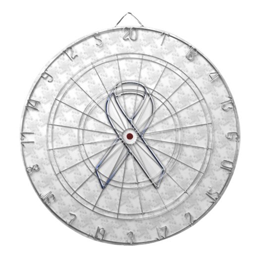 Weißes Flachbildschirm auf Hahnentrittmuster druck Dartscheibe (vorne)