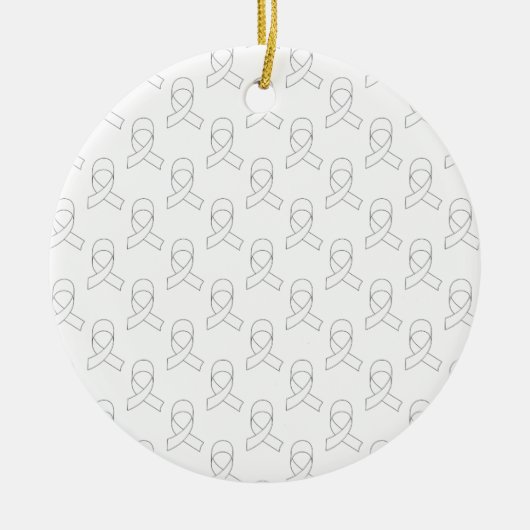 Weißes Flachmuster Keramikornament (Vorne)