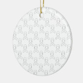 Weißes Flachmuster Keramikornament (Links)